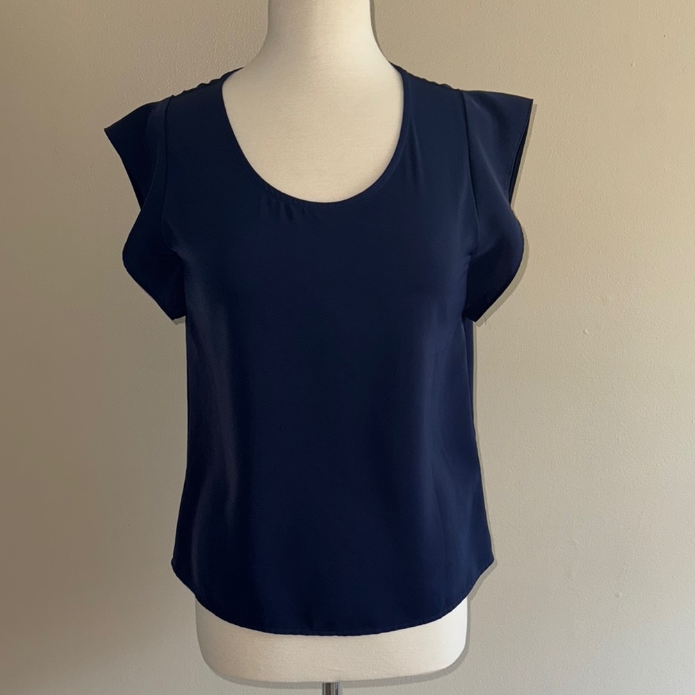EXPRESS Extra Small XS Elegant Navy Blue Women's Blouse